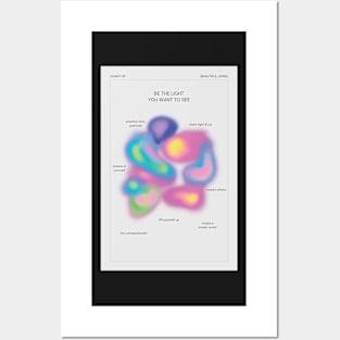 Positive Affirmations Abstract Aura Gradient Posters and Art